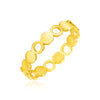 14k Yellow Gold Ring with Polished Circle Motifs